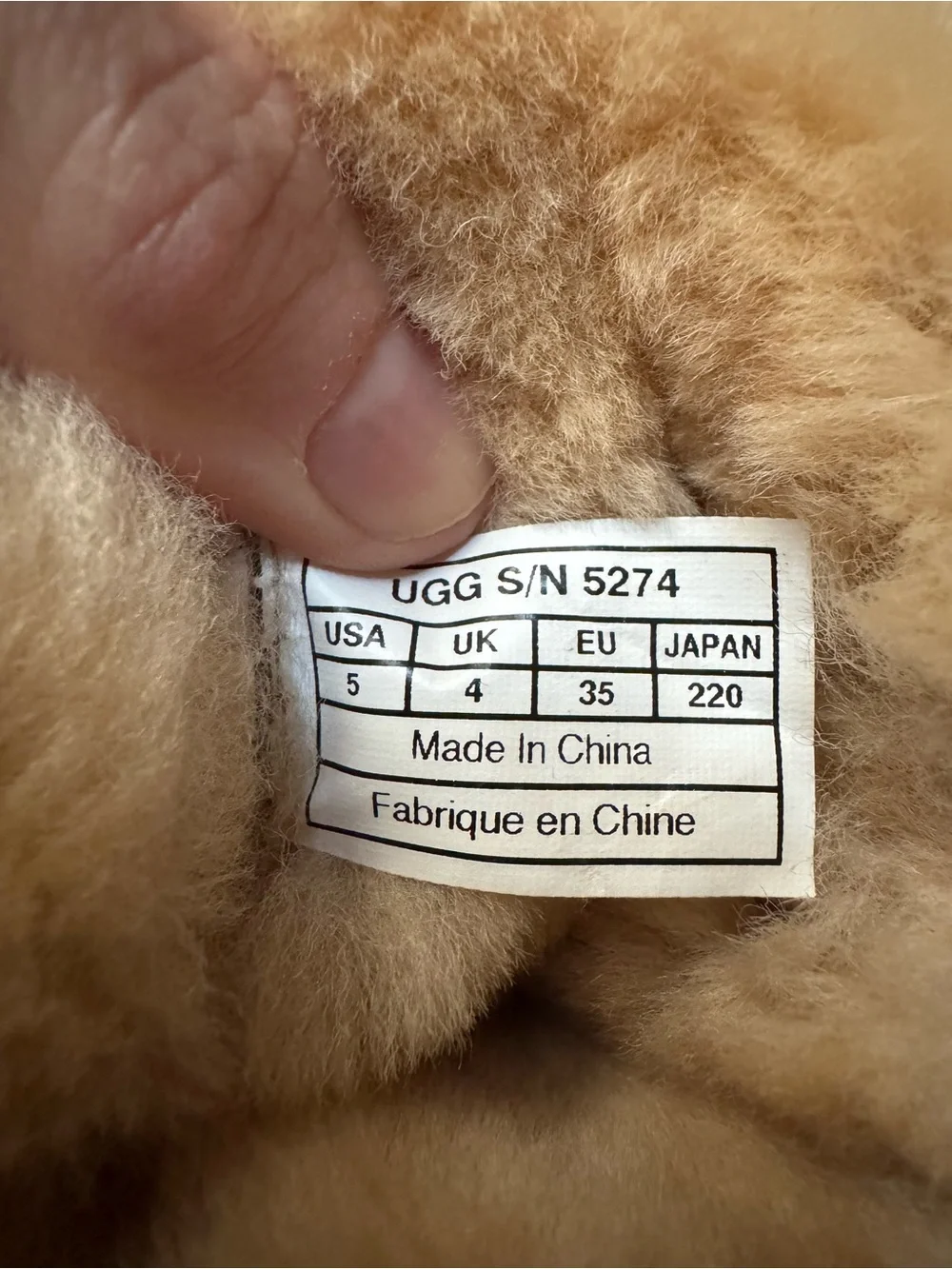 UGG Australia Vintage Tall Sheepskin Boots Chestnut Youth 5 Fits Women’s 7
